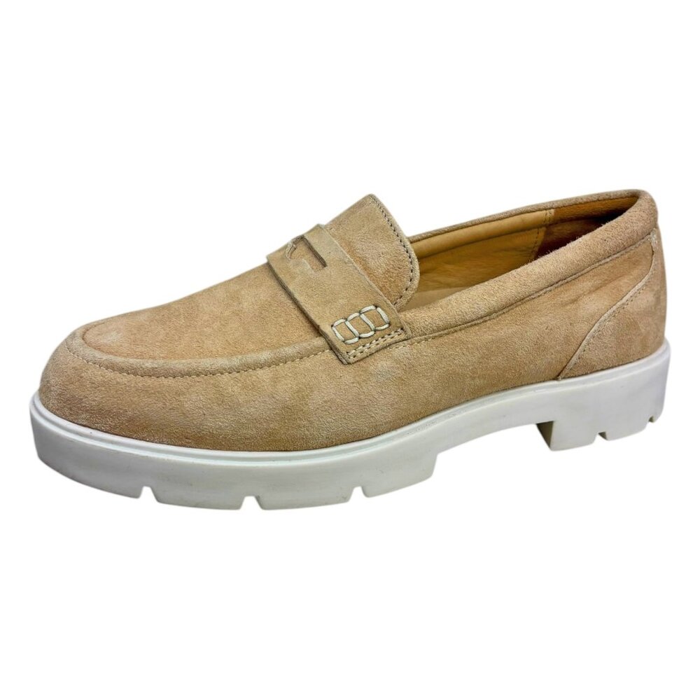 Abeo Boulevard Sand Suede Lug Sole Penny Loafers Comfort Shoes View 5